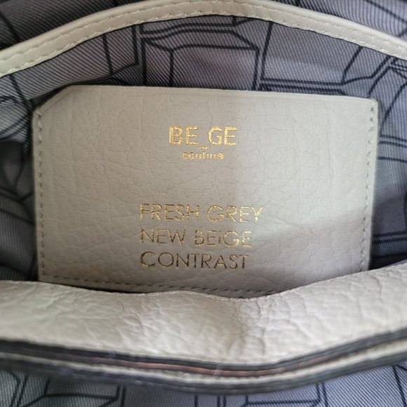 BE_GE COUTURE Korea Grey Two Way Pebbled Leather Bag - Picture 16 of 17